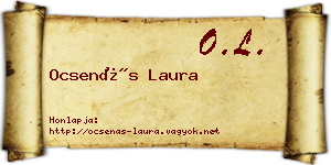 Ocsenás Laura névjegykártya